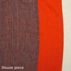 Buy Blue Bengal Woven Border Handloom Cotton Saree