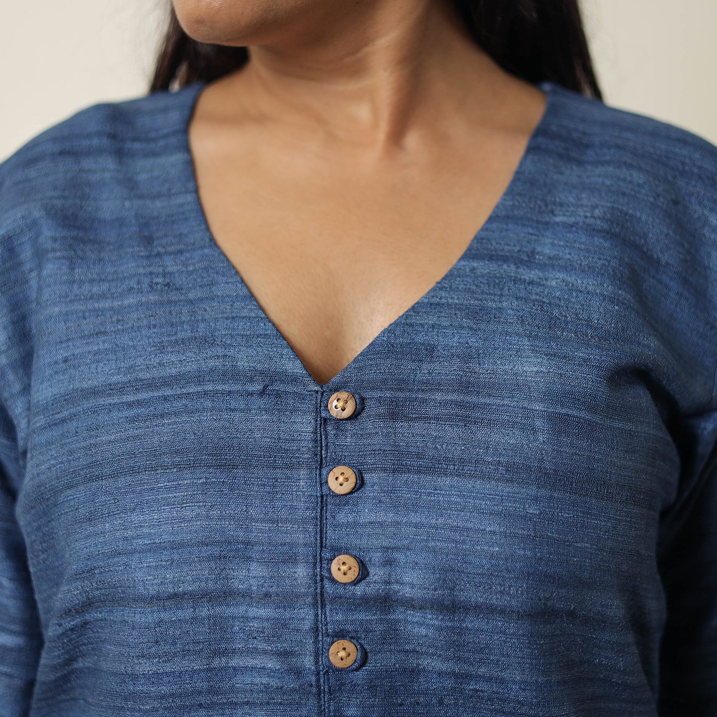 Bhagalpuri Handwoven Desi Tussar Silk Straight Kurta for Women