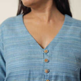 Bhagalpuri Handwoven Desi Tussar Silk Straight Kurta for Women