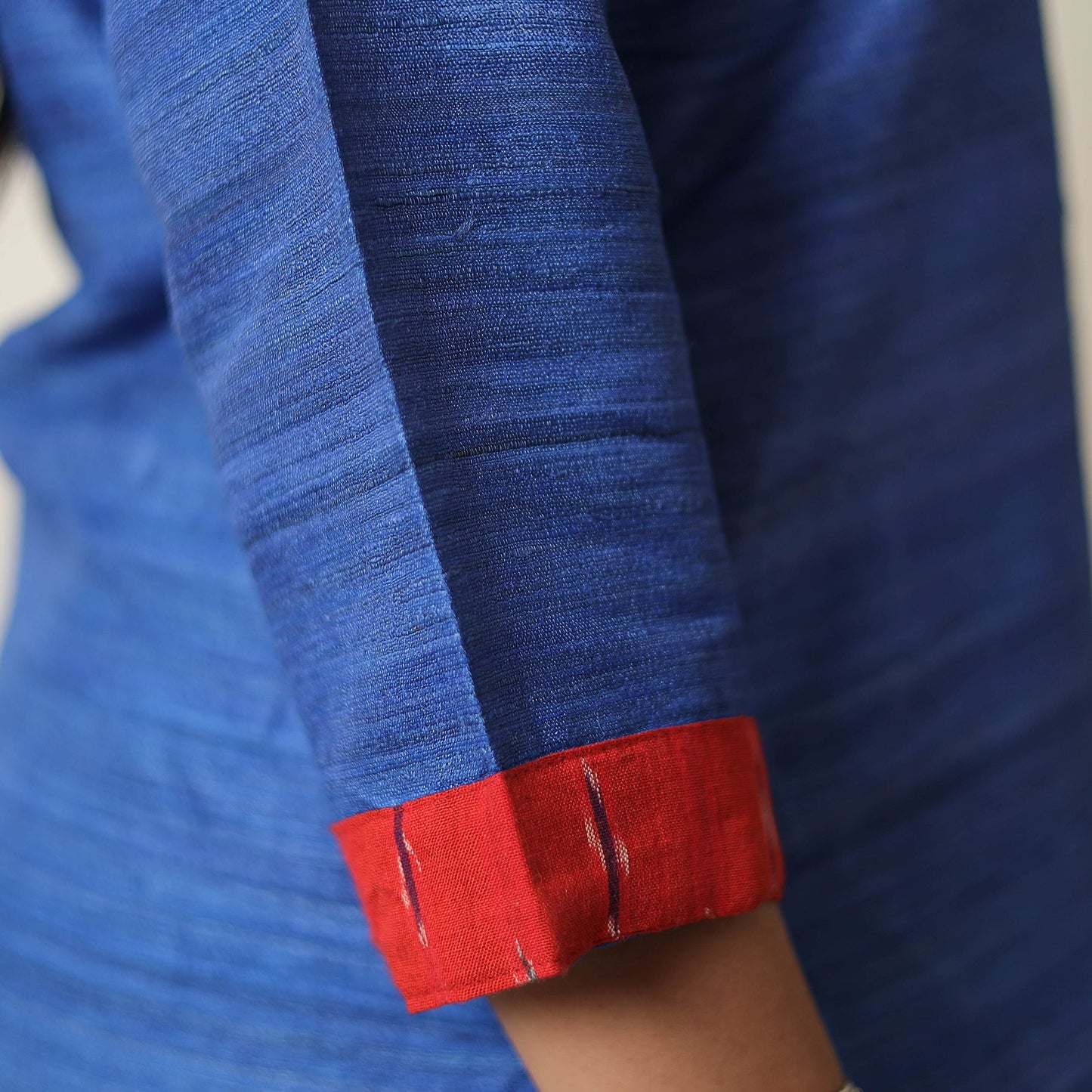 Bhagalpuri Handwoven Desi Tussar Silk Straight Kurta for Women