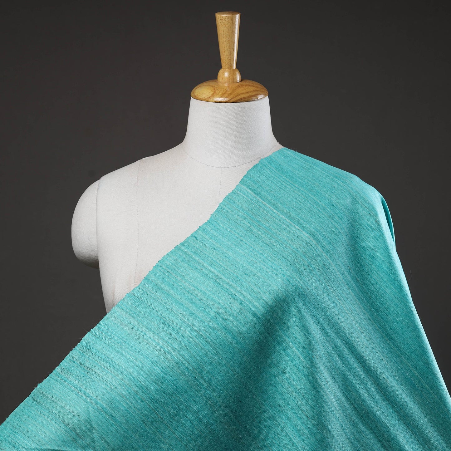 Blue Bhagalpuri Handwoven Pure Desi Tussar Silk Fabric