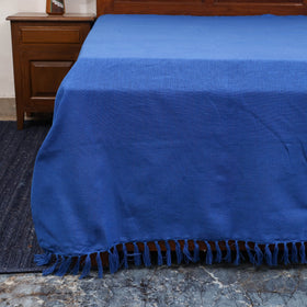 Bijnor pure handloom cotton double bed sheet (108 x 90 in)