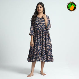 block printed cotton dress