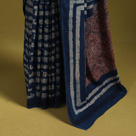 Blue - bindaas art natural dyed cotton saree 08