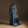 Blue - bindaas art natural dyed cotton saree 11