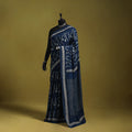 Blue - bindaas art natural dyed cotton saree 17