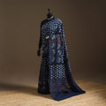 Blue - bindaas art natural dyed cotton saree 21