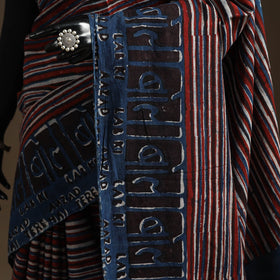 Blue - bindaas art natural dyed cotton saree 31