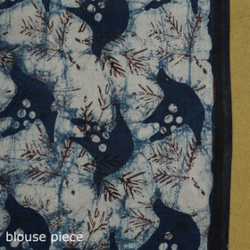 Blue - bindaas art natural dyed cotton saree 33