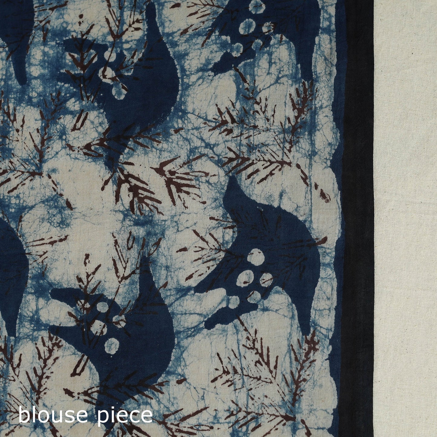 Buy Blue Bindaas Art Natural Dyed Cotton Block Print Saree