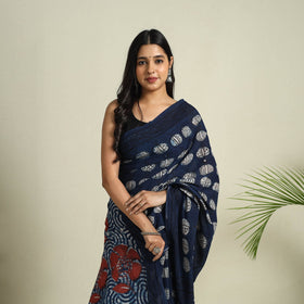 Buy Bindaas Art Natural Dyed Cotton Block Print Saree