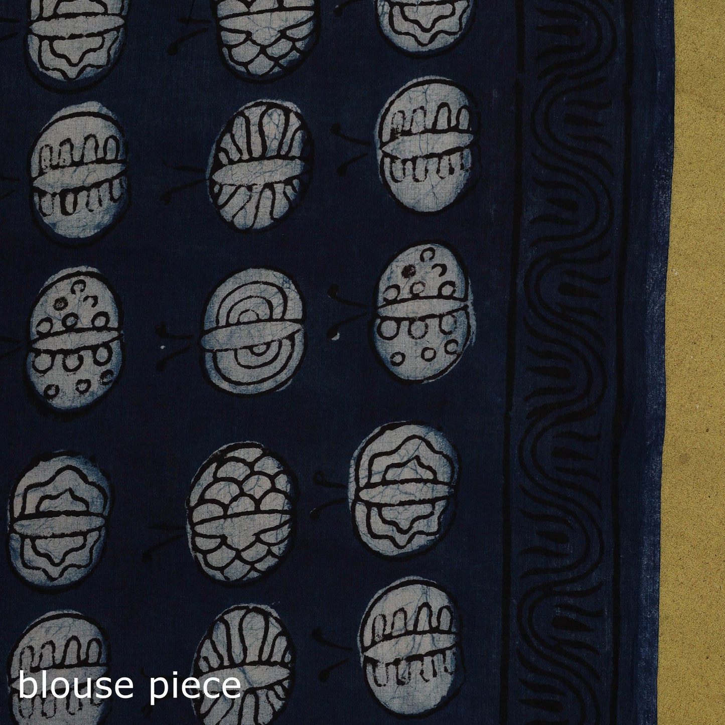 Blue - bindaas art natural dyed cotton saree 34