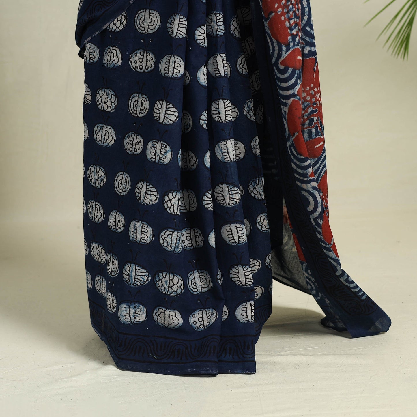 Buy Bindaas Art Natural Dyed Cotton Block Print Saree