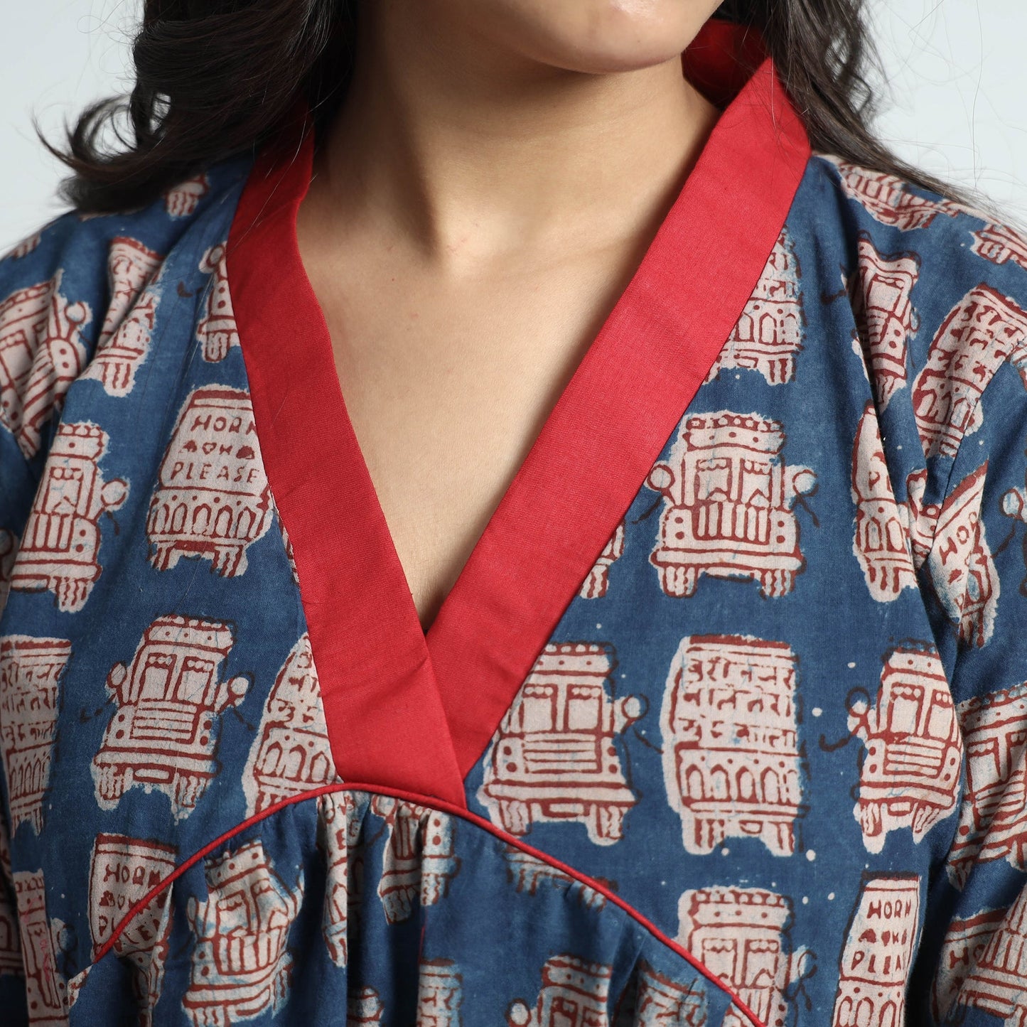  Bindaas Art Block Printed Cotton Dress 