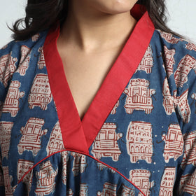  Bindaas Art Block Printed Cotton Dress 