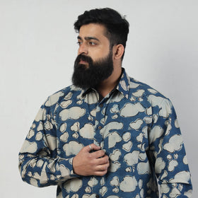 Bindaas Block Art Printed Cotton Men Full Sleeve Shirt