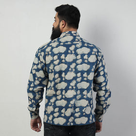 Bindaas Block Art Printed Cotton Men Full Sleeve Shirt