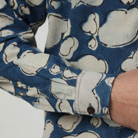 Bindaas Block Art Printed Cotton Men Full Sleeve Shirt