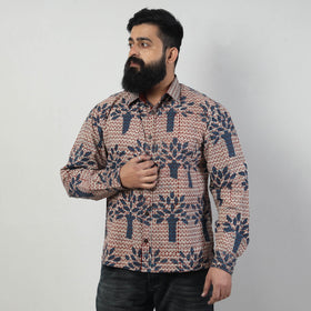 Bindaas Block Art Printed Cotton Men Full Sleeve Shirt
