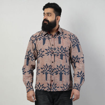 Bindaas Block Art Printed Cotton Men Full Sleeve Shirt