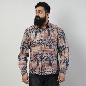Bindaas Block Art Printed Cotton Men Full Sleeve Shirt