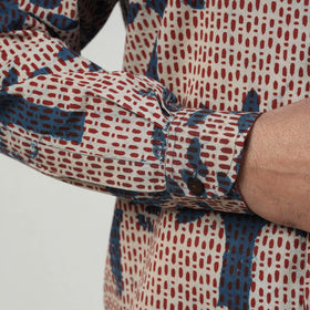 Bindaas Block Art Printed Cotton Men Full Sleeve Shirt