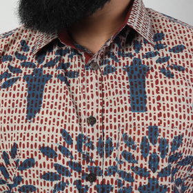Bindaas Block Art Printed Cotton Men Full Sleeve Shirt