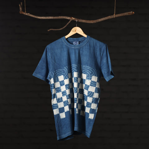  Bindaas Block Art Printed Cotton Round Neck T-shirt 