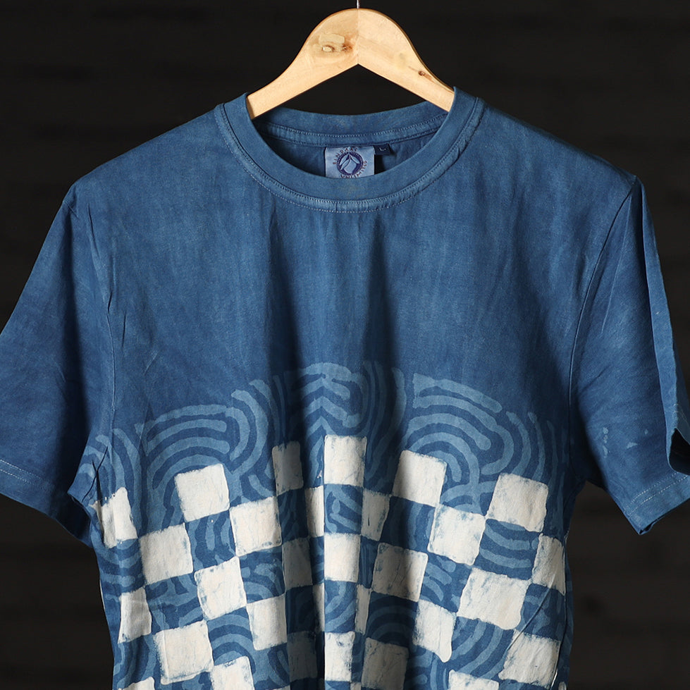  Bindaas Block Art Printed Cotton Round Neck T-shirt 