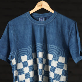  Bindaas Block Art Printed Cotton Round Neck T-shirt 