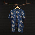 Blue - Bindaas Block Art Printed Cotton Round Neck T-shirt