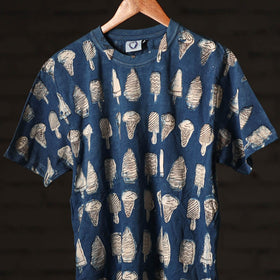  Bindaas Block Art Printed Cotton Round Neck T-shirt 