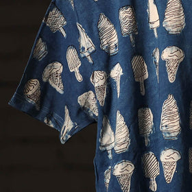  Bindaas Block Art Printed Cotton Round Neck T-shirt 