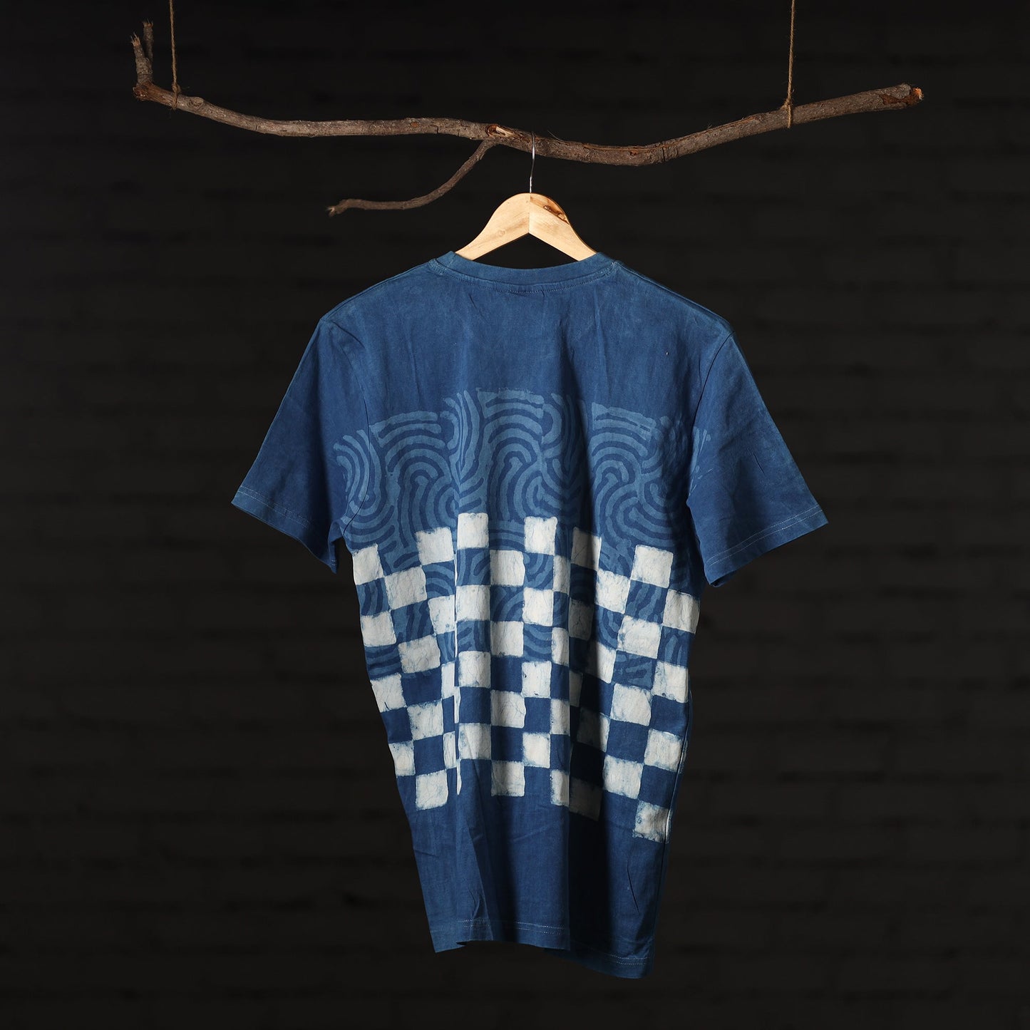  Bindaas Block Art Printed Cotton Round Neck T-shirt 