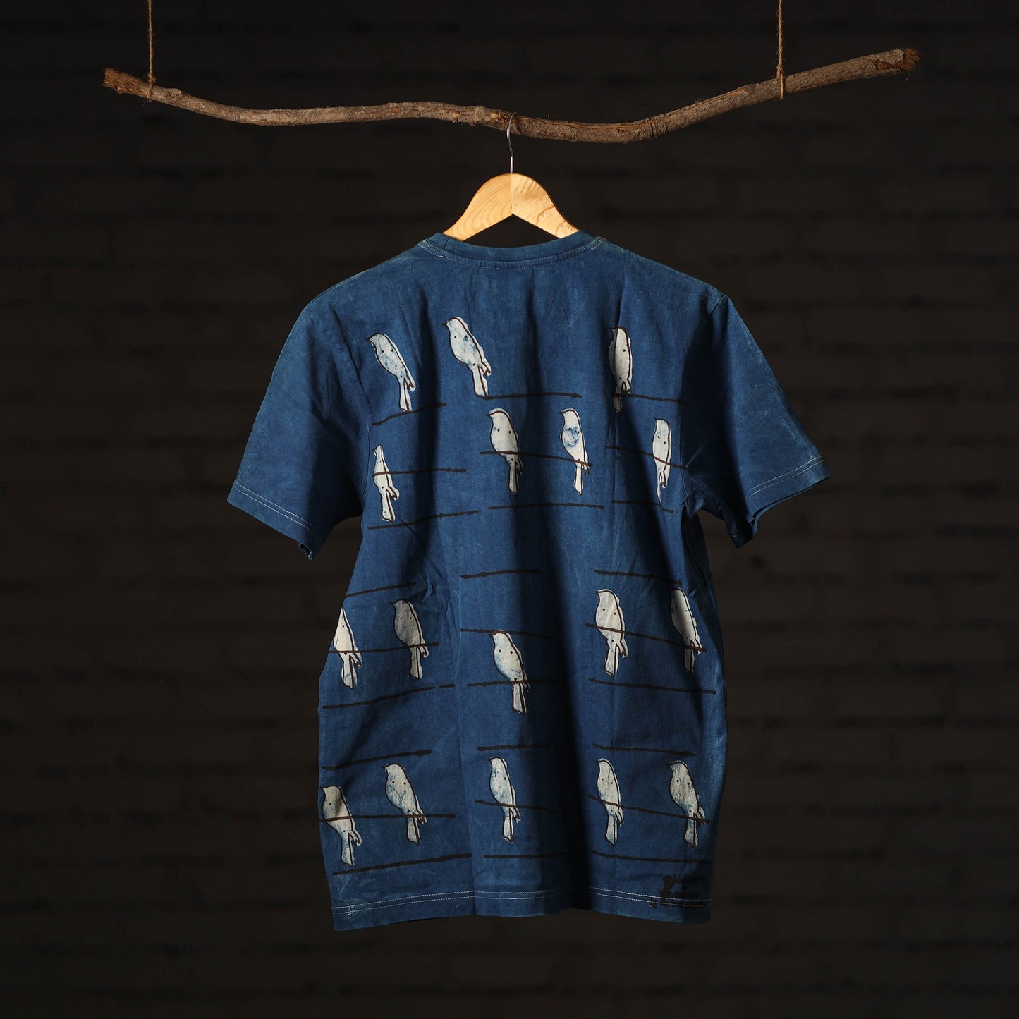 Blue - bindaas art prints natural dyed cotton unisex round