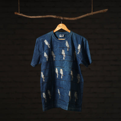 Blue - bindaas art prints natural dyed cotton unisex round