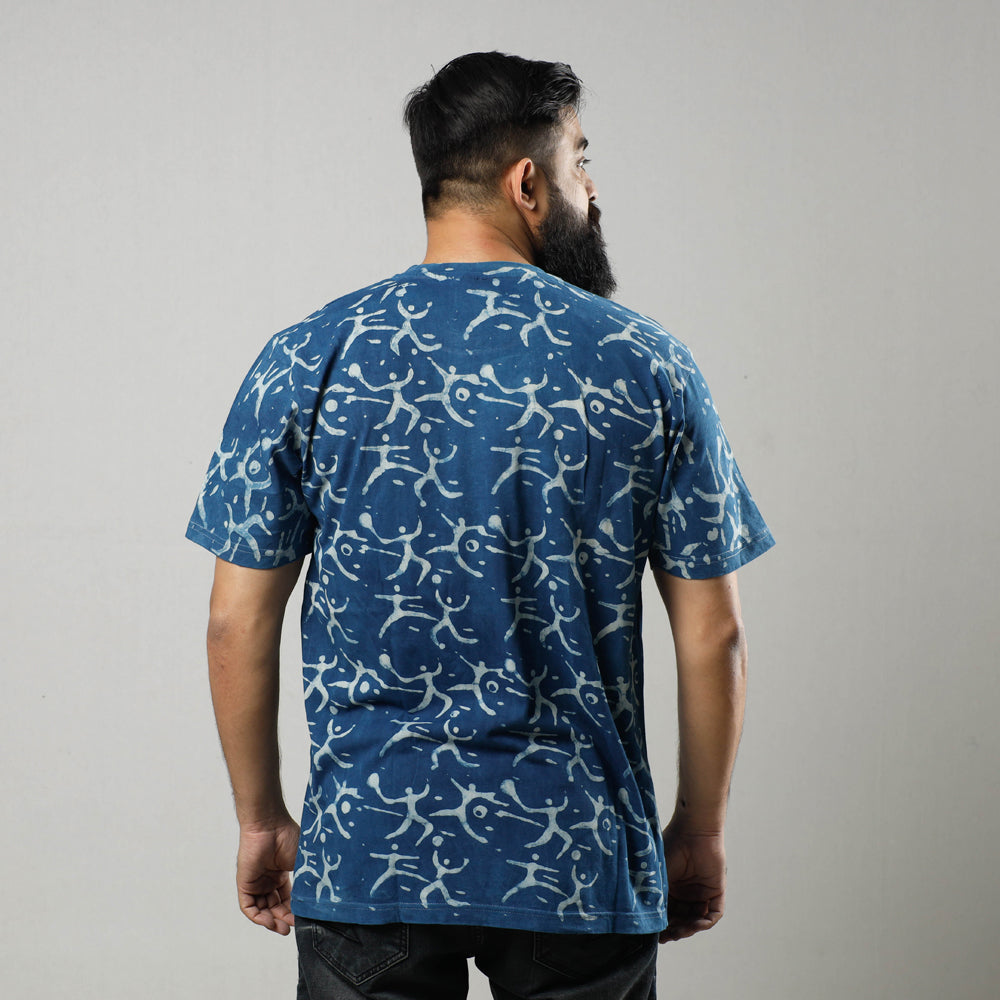 Buy Bindaas Block Art Printed Cotton Round Neck T-shirt Online at iTokri.com