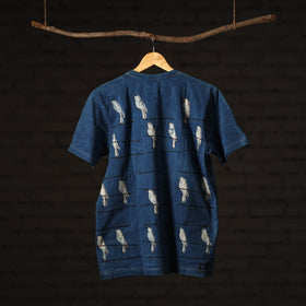 Blue - bindaas art prints natural dyed cotton unisex round