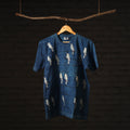 Blue - bindaas art prints natural dyed cotton unisex round