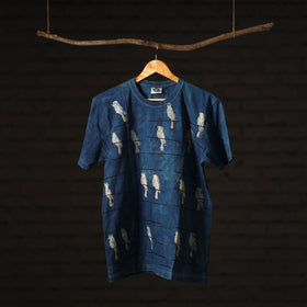 Blue - bindaas art prints natural dyed cotton unisex round
