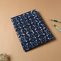 Blue - bindaas fabric cover handmade paper notebook (9 x 7