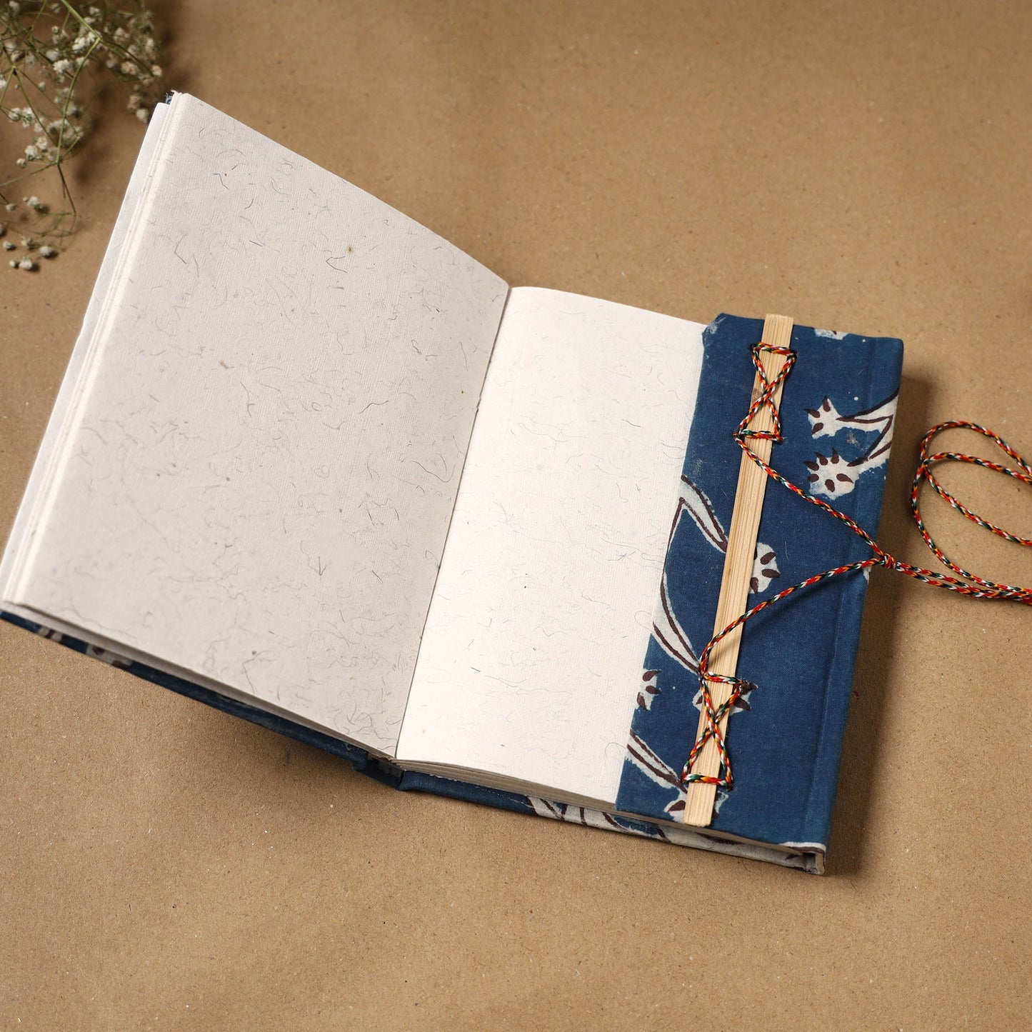 Bindaas fabric cover handmade paper notebook with thread