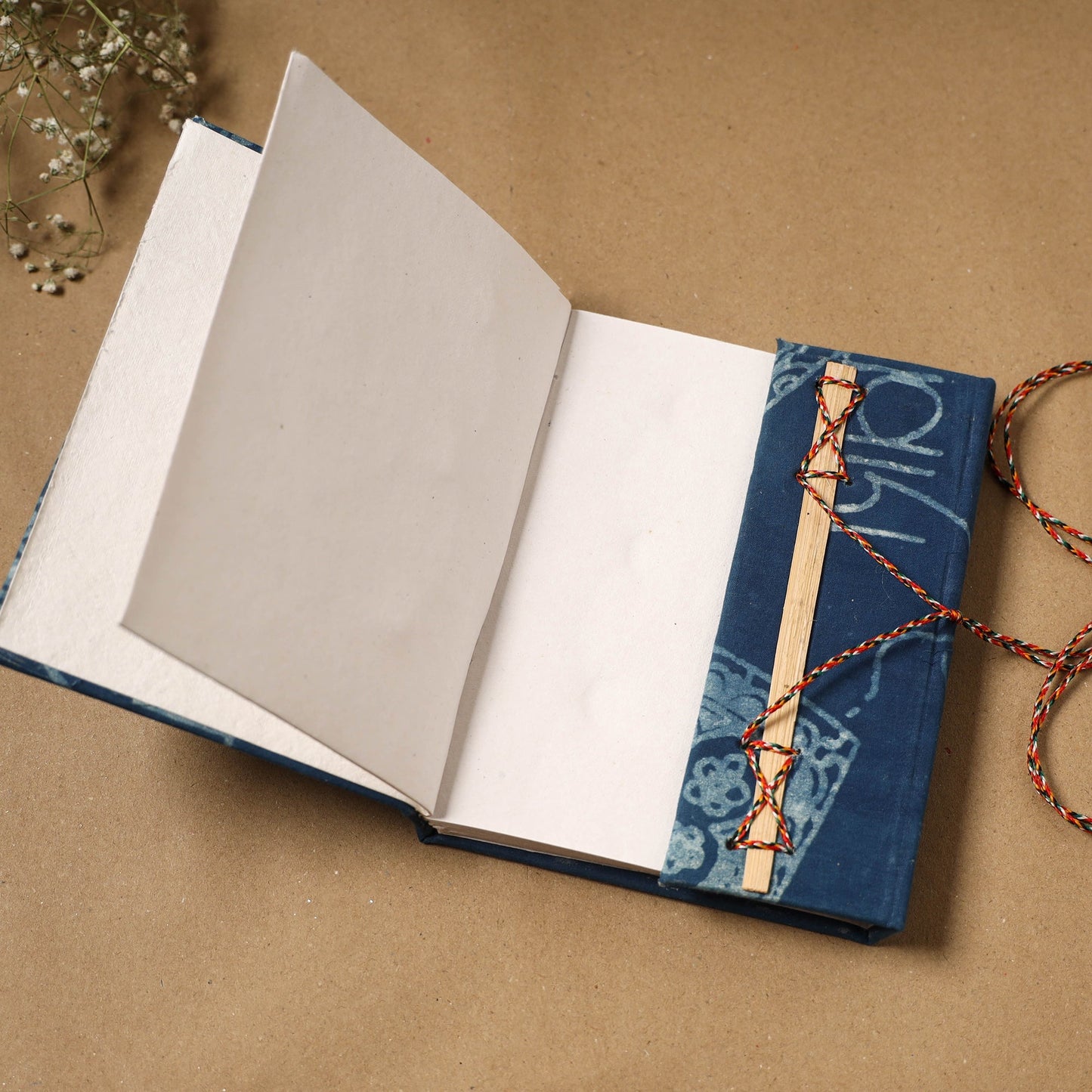 Bindaas fabric cover handmade paper notebook with thread