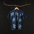 Buy Bindaas Natural Dyed Art Block Print Polo Collar T-shirt in Pure Cotton Online at iTokri.com