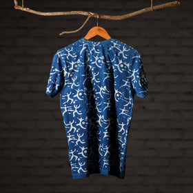 Buy Block Art Prints Natural Dyed Cotton Unisex Round Neck T-shirt Online at iTokri.com