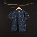 Buy Bindaas Natural Dyed Art Block Print Round Neck T-shirt in Pure Cotton Online at iTokri.com