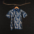 Buy Bindaas Natural Dyed Art Block Print Polo Collar T-shirt in Pure Cotton Online at iTokri.com