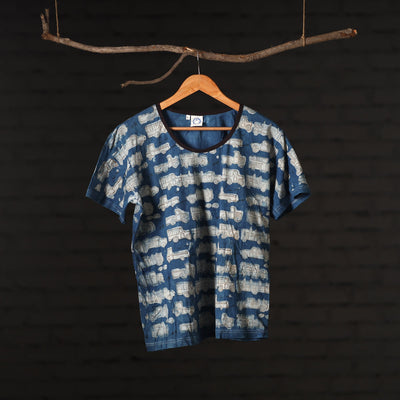  Block Art Prints Natural Dyed Cotton Unisex T-shirt 