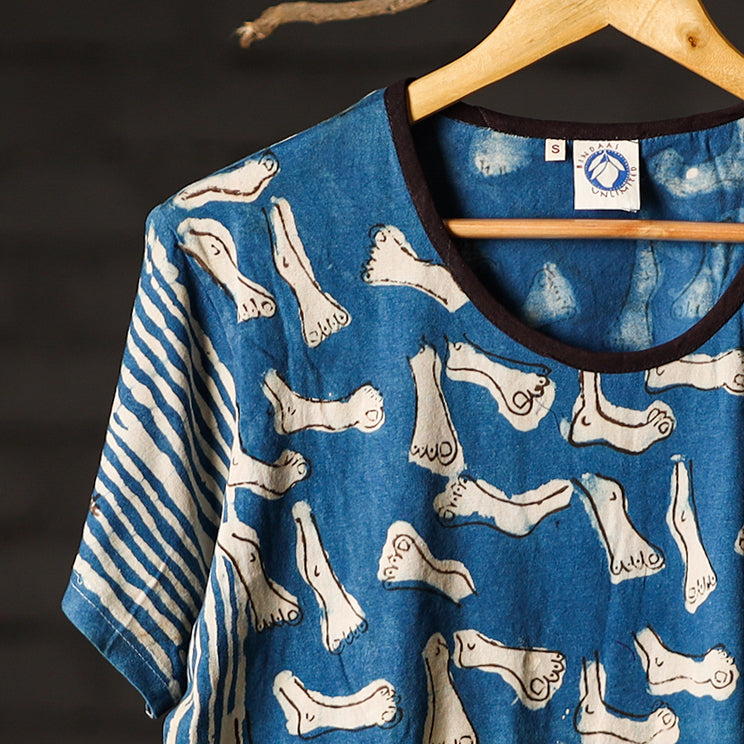  Block Art Prints Natural Dyed Cotton T-shirt 