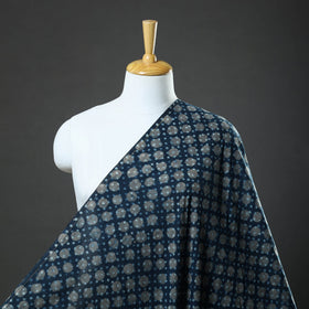  Blue Bindaas Natural Dyed Cotton Block Print Fabric